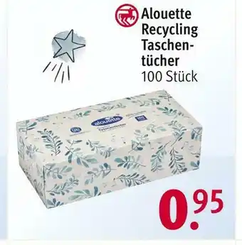 Rossmann Alouette recycling taschentücher Angebot