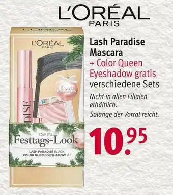 Rossmann Loreal paris lash paradise mascara Angebot