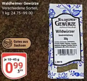 Globus Waldheimer Gewürze Angebot