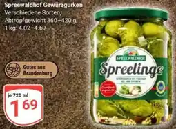 Globus Spreewaldhof Gewürzgurken Angebot