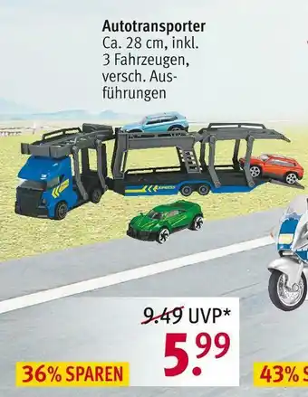 Rossmann Dickie autotransporter Angebot