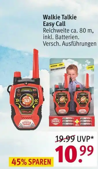 Rossmann Dickie walkie talkie easy call Angebot