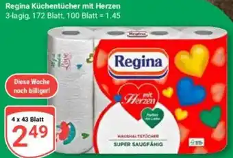 Globus Regina Küchentücher mit Herzen Angebot