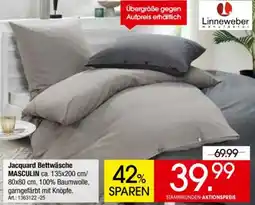 Zurbrüggen Linneweber Jacquard Bettwäsche MASCULIN Angebot
