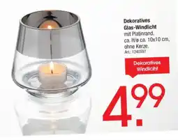 Zurbrüggen Dekoratives Glas-Windlicht Angebot