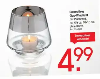 Zurbrüggen Dekoratives Glas-Windlicht Angebot