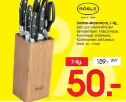 Zurbrüggen RÖSLE Bürsten-Messerblock, 7-tlg. Angebot