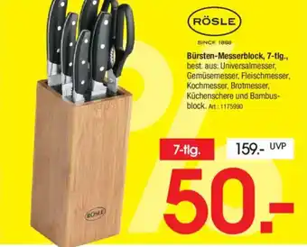 Zurbrüggen RÖSLE Bürsten-Messerblock, 7-tlg. Angebot