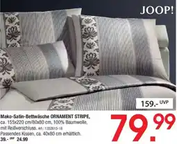 Zurbrüggen JOOP! Mako-Satin-Bettwäsche ORNAMENT STRIPE Angebot