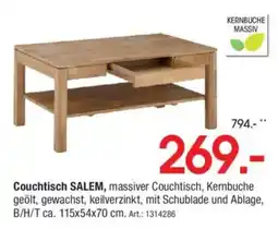 Zurbrüggen KERNBUCHE MASSIV Couchtisch SALEM Angebot