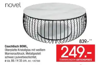 Zurbrüggen novel Couchtisch Couchtisch BOWL, Angebot