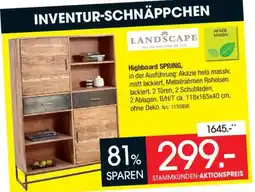 Zurbrüggen LANDSCAPE Highboard SPRING Angebot