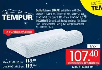 Zurbrüggen TEMPUR Schlafkissen SHAPE Angebot