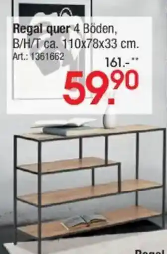 Zurbrüggen xora Regal quer 4 Böden Angebot