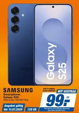 expert Techno Land SAMSUNG Smartphone Galaxy S25 + ALLNET-FLAT MAX Angebot