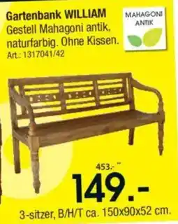 Zurbrüggen GARDEN ambia Gartenbank WILLIAM 3-sitzer Angebot