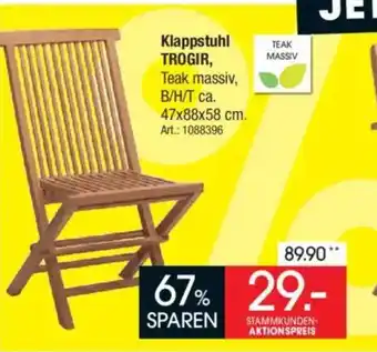 Zurbrüggen GARDEN ambia Klappstuhl TROGIR Angebot
