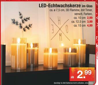 Zimmermann Led-echtwachskerze im glas Angebot