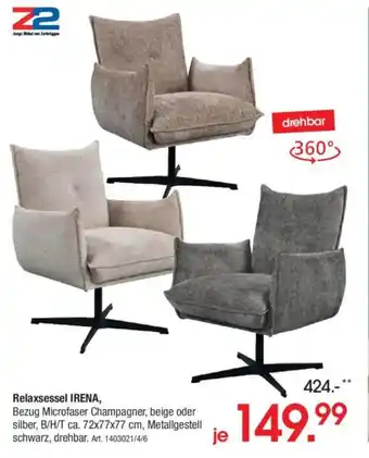 Zurbrüggen Z2 Relaxsessel IRENA Angebot