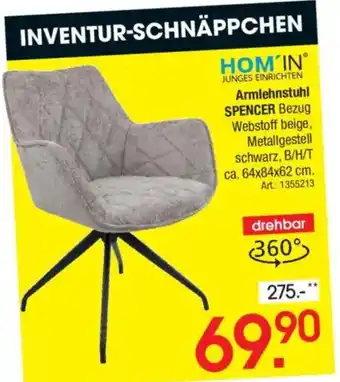 Zurbrüggen HOM IN Armlehnstuhl SPENCER Angebot