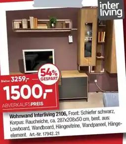 Möbel Graf Wohnwand Interliving 2106 Angebot