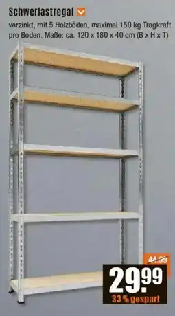V Baumarkt Schwerlastregal Angebot