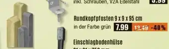V Baumarkt Rundkopfpfosten 9 x 9 x 95 cm Angebot