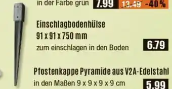 V Baumarkt Einschlagbodenhülse Angebot