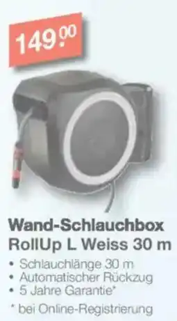V Baumarkt GARDENA Wand-Schlauchbox Roll Up L Weiss 30 m Angebot