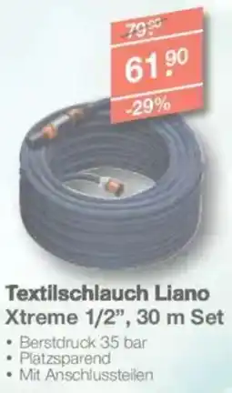 V Baumarkt GARDENA Textilschlauch Liano Xtreme 1/2", 30 m Set Angebot