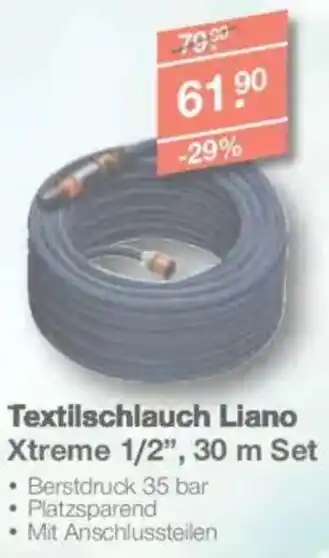V Baumarkt GARDENA Textilschlauch Liano Xtreme 1/2", 30 m Set Angebot
