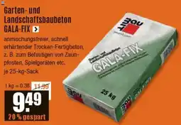 V Baumarkt Garten- und Landschaftsbaubeton GALA-FIX Angebot