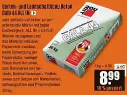 V Baumarkt Garten- und Landschaftsbau Beton Gala 44 ALL IN Angebot