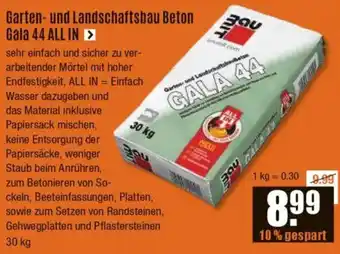 V Baumarkt Garten- und Landschaftsbau Beton Gala 44 ALL IN Angebot