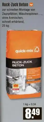 V Baumarkt quick-mix Ruck-Zuck Beton Angebot