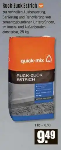 V Baumarkt quick-mix Ruck-Zuck Estrich Angebot