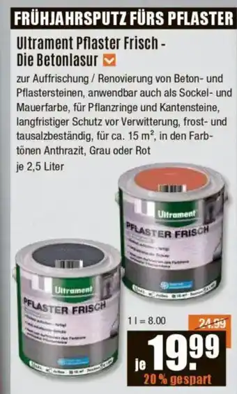 V Baumarkt Ultrament Pflaster Frisch - Die Betonlasur Angebot