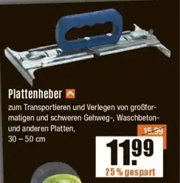 V Baumarkt Plattenheber Angebot