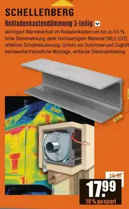 V Baumarkt SCHELLENBERG Rollladenkastendämmung 3-teilig Angebot
