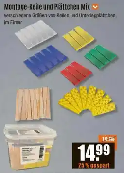 V Baumarkt Montage-Keile und Plättchen Mix Angebot