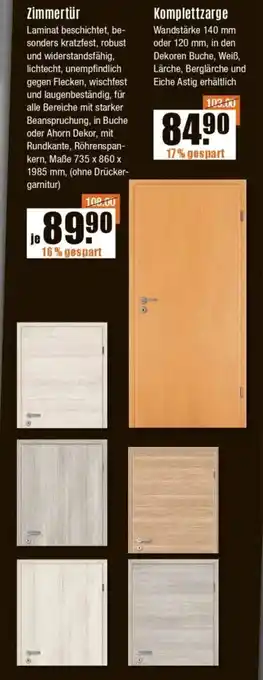V Baumarkt Zimmertür Angebot