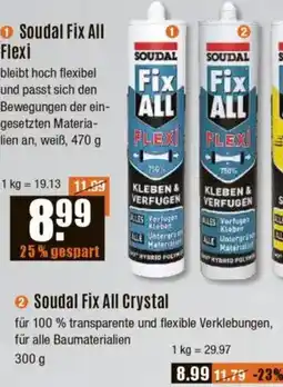 V Baumarkt Soudal Fix All Crystal Angebot