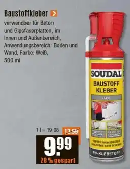 V Baumarkt SOUDAL Baustoffkleber Angebot