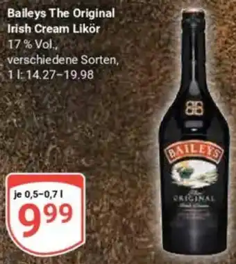 Globus Baileys The Original Irish Cream Likör Angebot