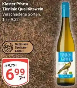 Globus Kloster Pforta Tierlinie Qualitätswein Angebot