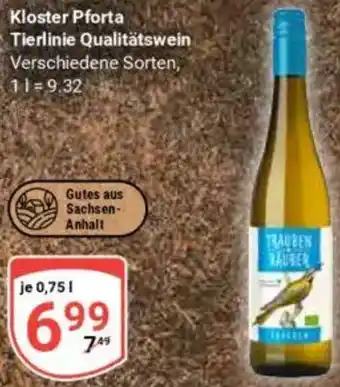 Globus Kloster Pforta Tierlinie Qualitätswein Angebot