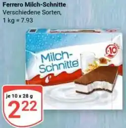 Globus Ferrero Milch-Schnitte Angebot