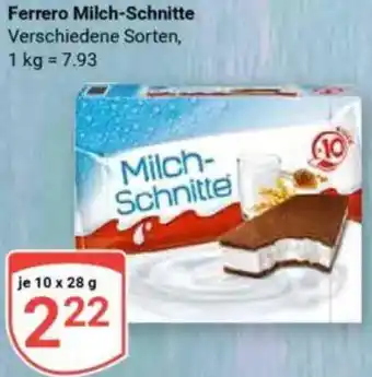 Globus Ferrero Milch-Schnitte Angebot