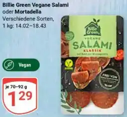 Globus Billie Green Vegane Salami oder Mortadella Angebot