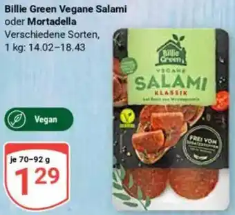 Globus Billie Green Vegane Salami oder Mortadella Angebot